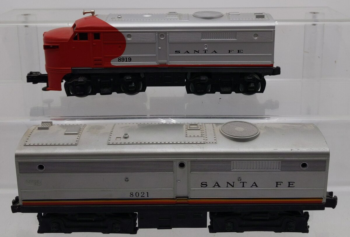 Lionel 6-18919 O Gauge Santa Fe Alco AB Dummy Diesels w/horn #8919 VG