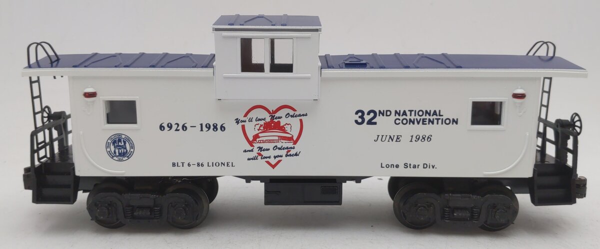 Lionel 6-6926 O Gauge 1986 TCA Wide-Vision Caboose EX/Box
