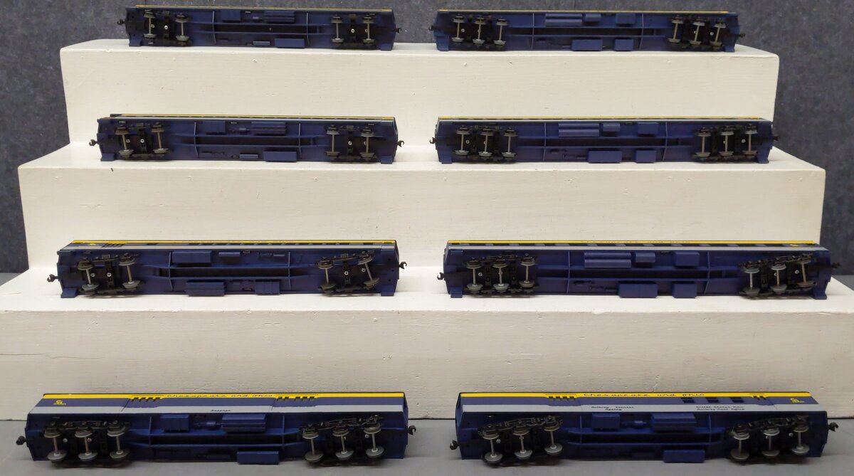 S-Helper S Gauge Chesapeake & Ohio Passenger/Baggage Car Set [8] EX/Box