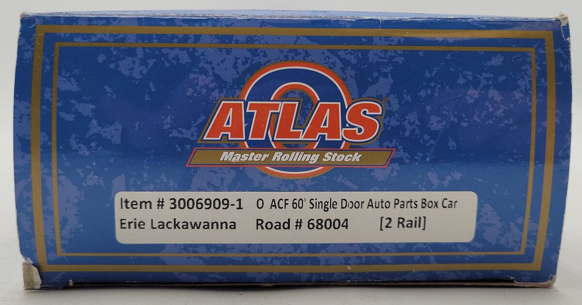 Atlas 3006909-1 O Gauge Erie Lackawanna 60' Auto Parts Boxcar #68004 (2-Rail) LN/Box
