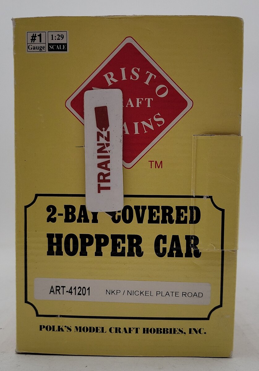 Aristo-Craft 41201 G Gauge Nickel Plate Road 2-Bay Covered Hopper #41201 EX/Box