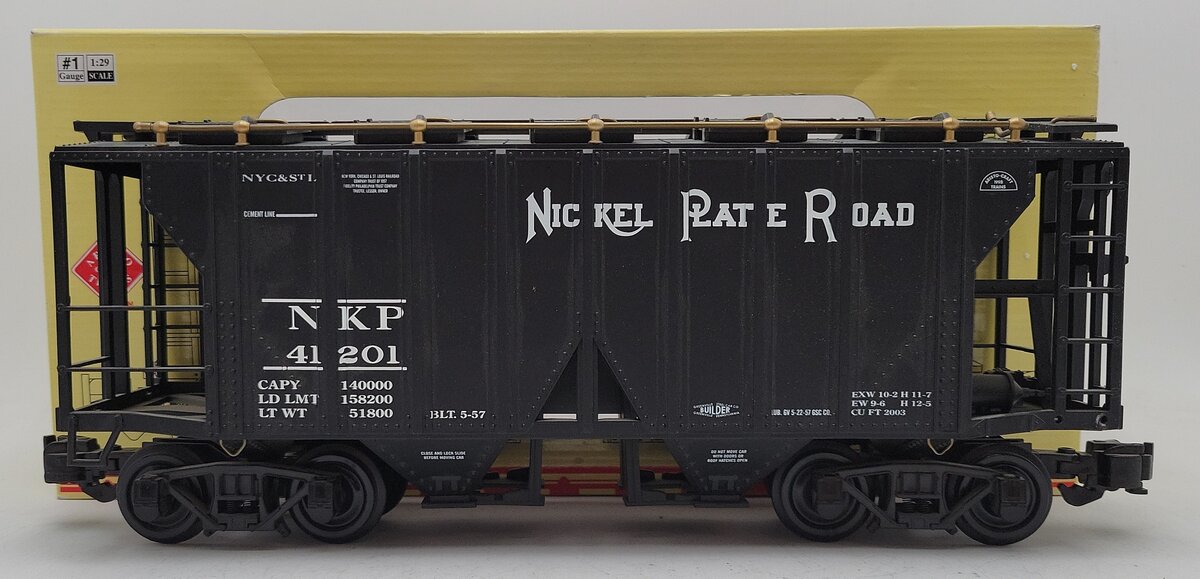 Aristo-Craft 41201 G Gauge Nickel Plate Road 2-Bay Covered Hopper #41201 EX/Box