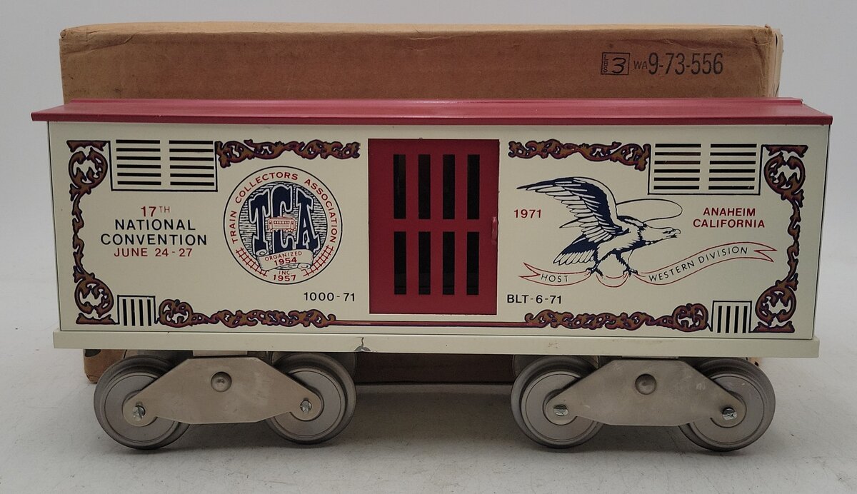McCoy 1000-71 Standard Gauge TCA 1971 17th National Convention Boxcar EX/Box