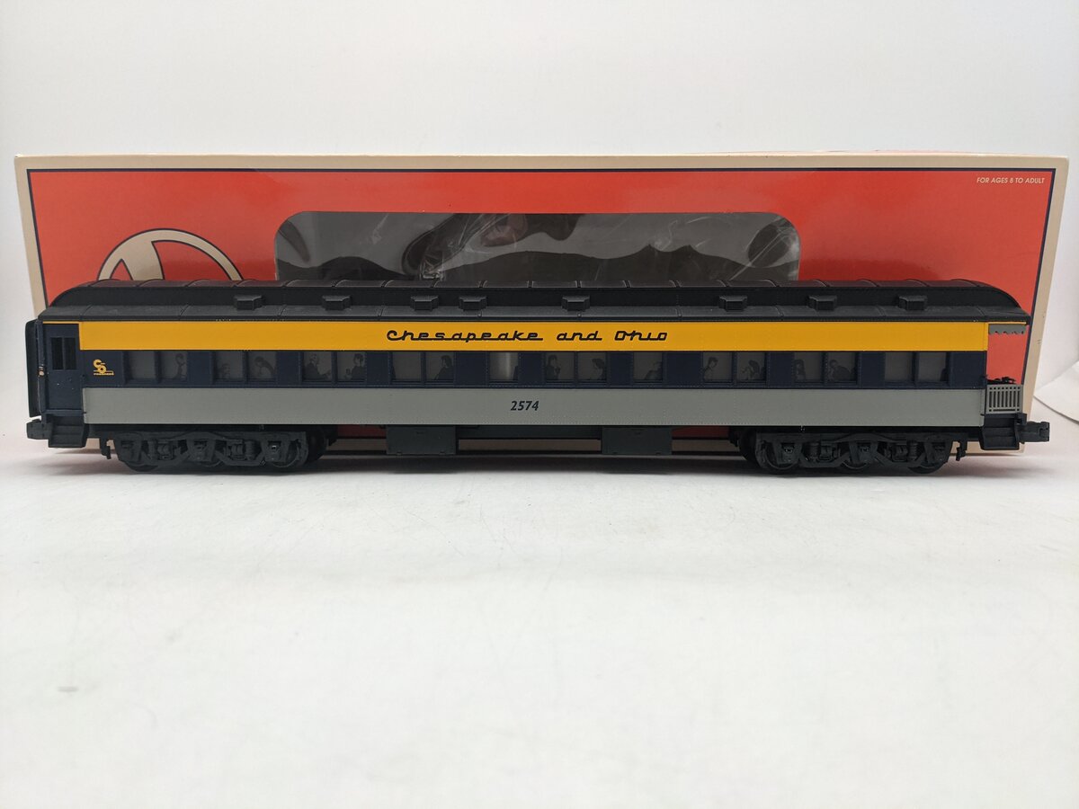 Lionel 6-19091 O Gauge Chesapeake and Ohio Heavyweight Observation Car #2574 EX/Box