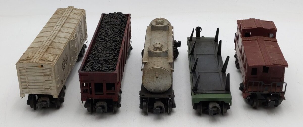 Lionel Vintage O Gauge Freight Cars #3472,3461,25000,6017,6465 [5] VG