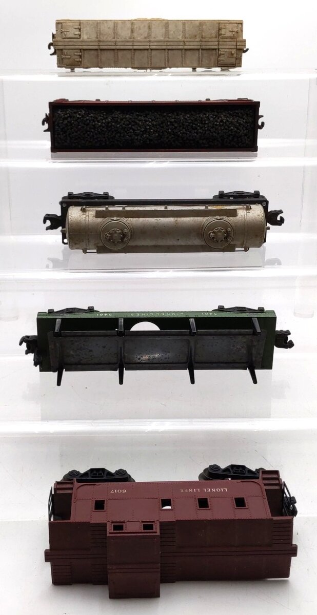 Lionel Vintage O Gauge Freight Cars #3472,3461,25000,6017,6465 [5] VG
