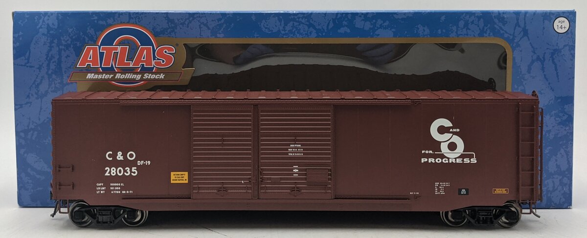 Atlas 3008606-2 O C&O 50' PS-1 Double-Door Boxcar #28035 (2-Rail) LN/Box