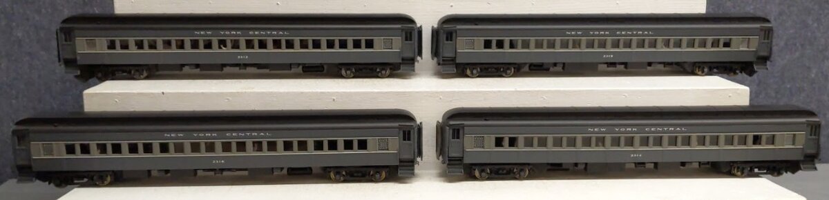 Golden Gate Depot O Scale Plastic NYC 2-Tone Gray 80' 4-Car Coach Set (2Rail) EX/Box