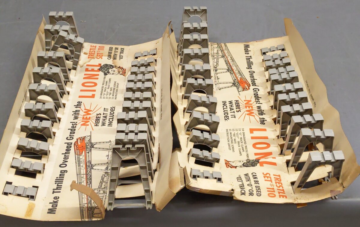 Lionel Vintage O Postwar Accessories- Bridge, Trestle, & Piggyback #110/460 [4] EX