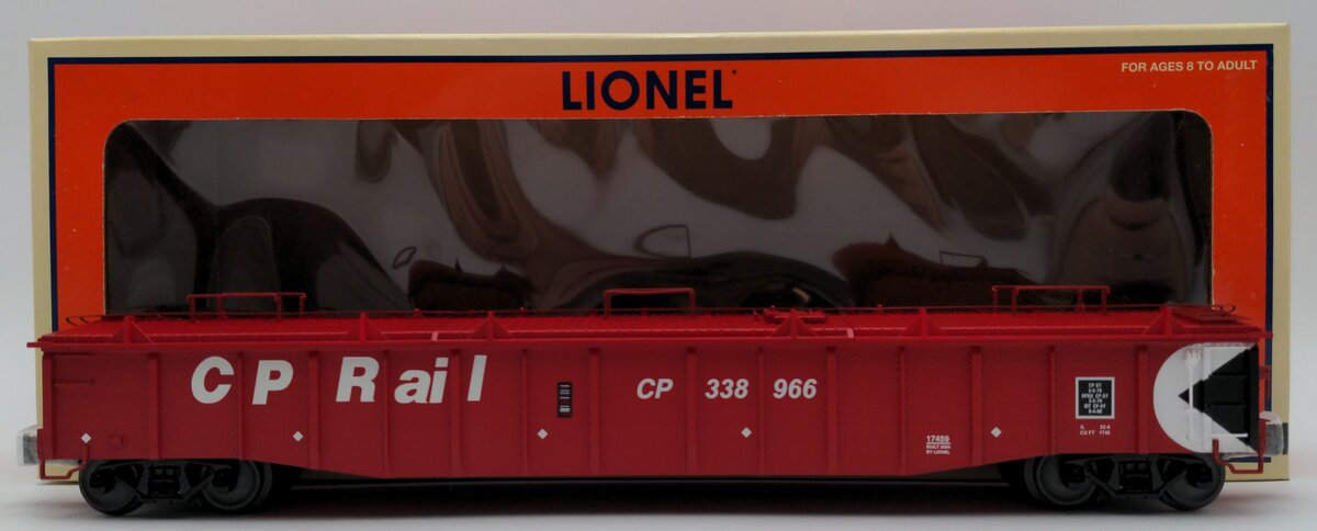 Lionel 6-17459 O Gauge CP Rail PS-5 Gondola #338966 EX/Box