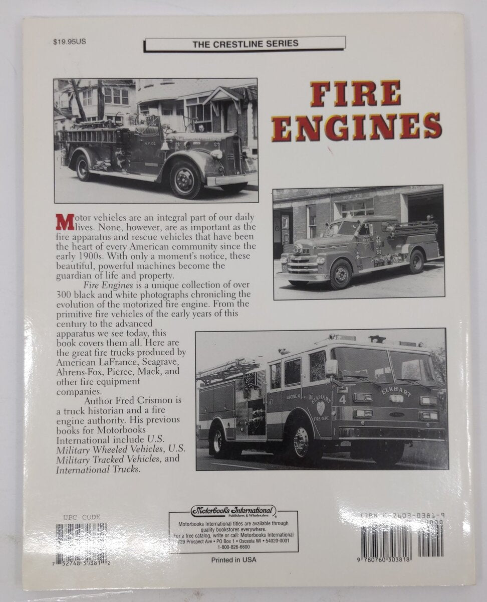The Crestline Series Fire Engines Paperback Book By Fred Crismon EX
