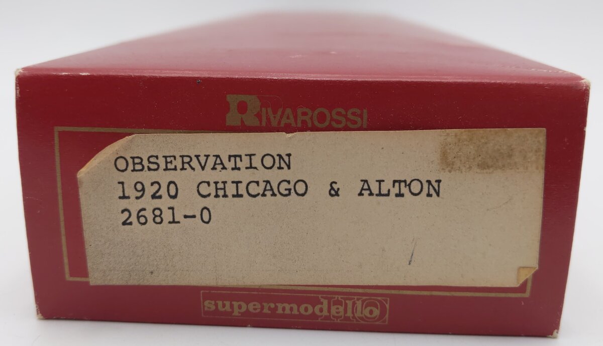 Rivarossi 2681-0 HO Chicago & Alton 'Chicago' Observation Passenger Car EX/Box