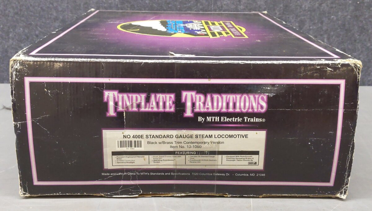 MTH 10-1060 Std Gauge NYC Tinplate 400E Steam Locomotive and Tender w/PS1 EX/Box