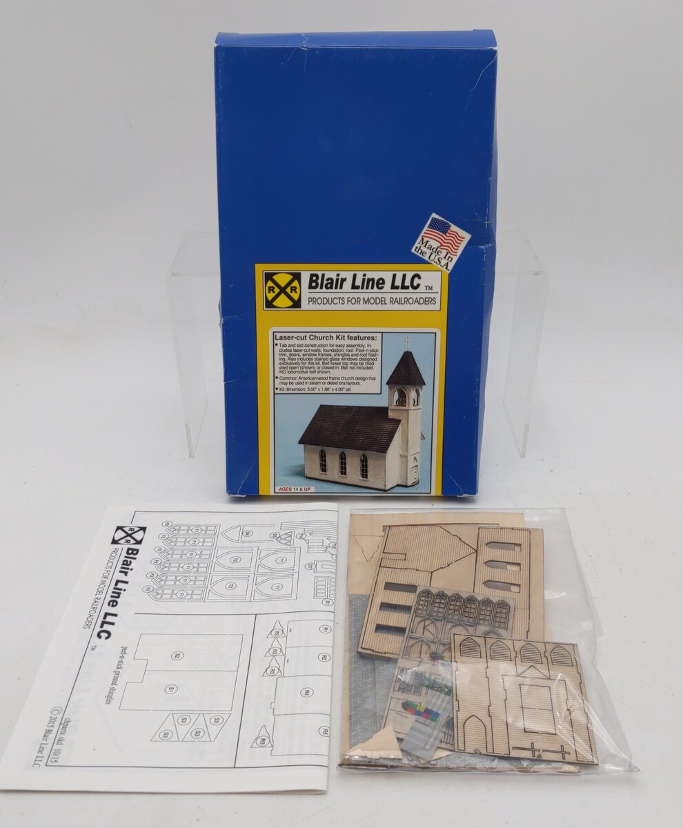 Blair Line 069 N Church Laser-Cut Building Kit EX/Box