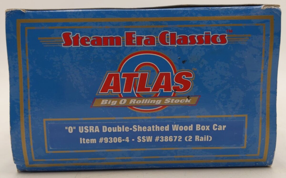 Atlas 9306-4 O Scale SSW USRA Double Sheathed Wood Box Car #38672 (2Rail) NIB