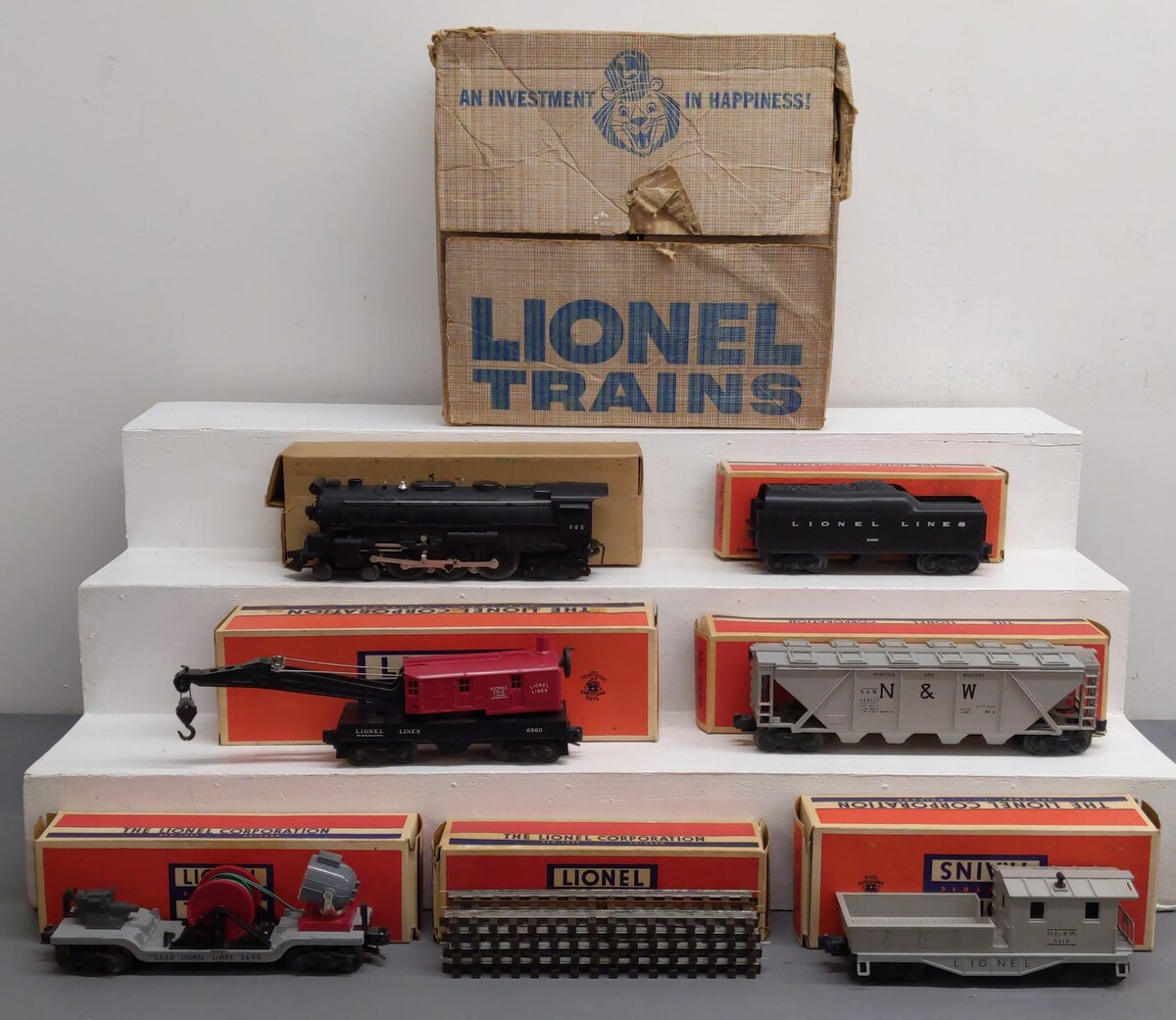 Lionel 2277WS Vintage O 665 Work Train Set VG/Box