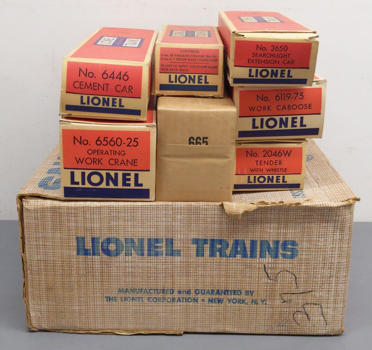 Lionel 2277WS Vintage O 665 Work Train Set VG/Box
