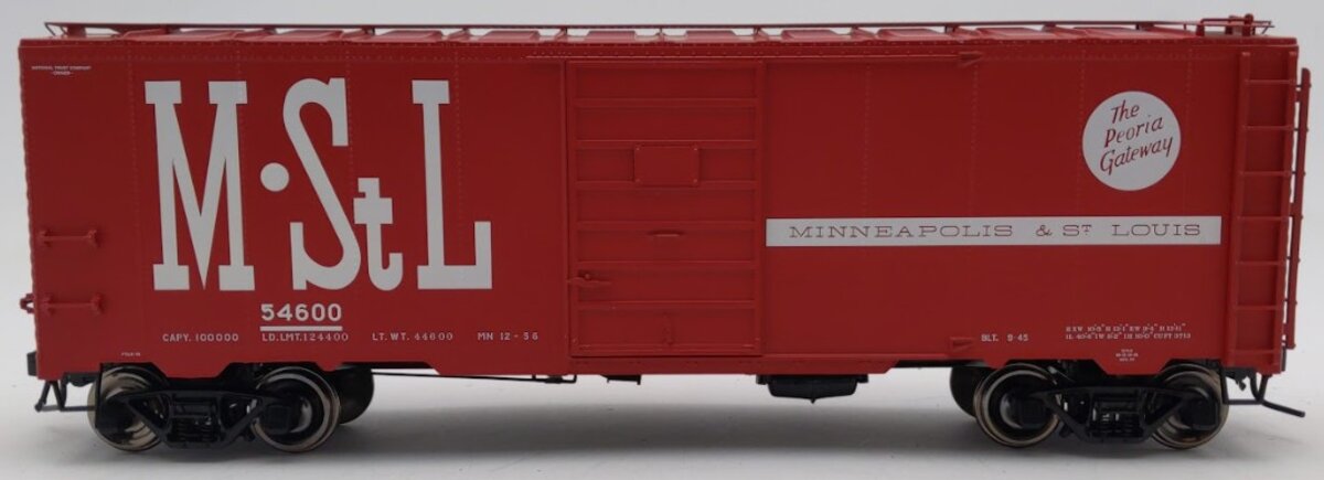 Atlas 9571-1 O Scale M&St.L 1937 40' AAR Single Door Box Car #54600 (2Rail) EX/Box