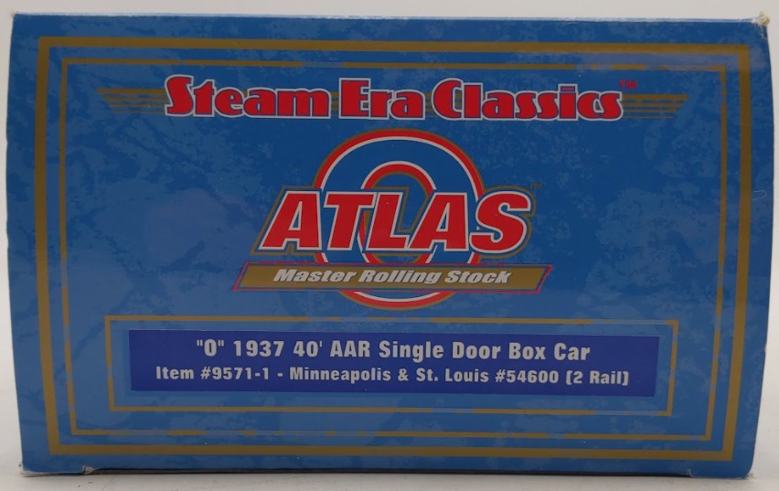 Atlas 9571-1 O Scale M&St.L 1937 40' AAR Single Door Box Car #54600 (2Rail) EX/Box