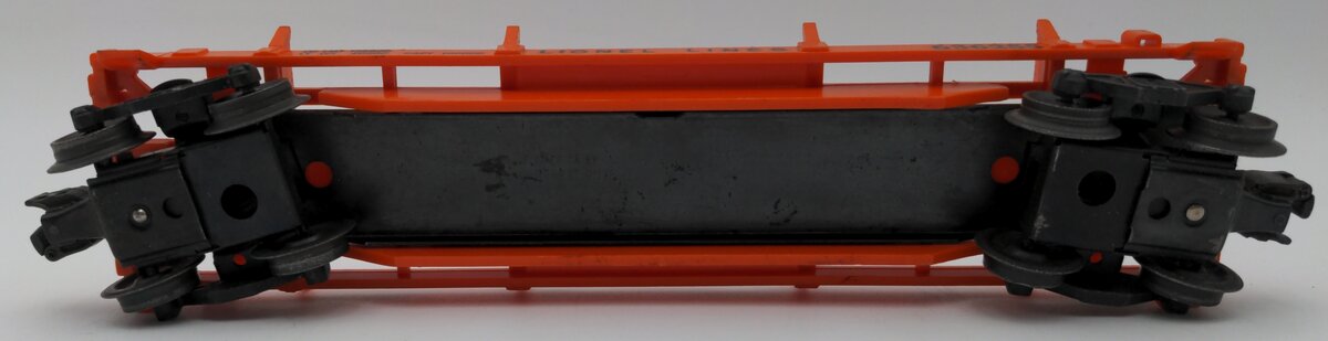 Lionel 6362-55 Vintage O Flat Car w/ 3 Trucks--Serif Letter Version VG