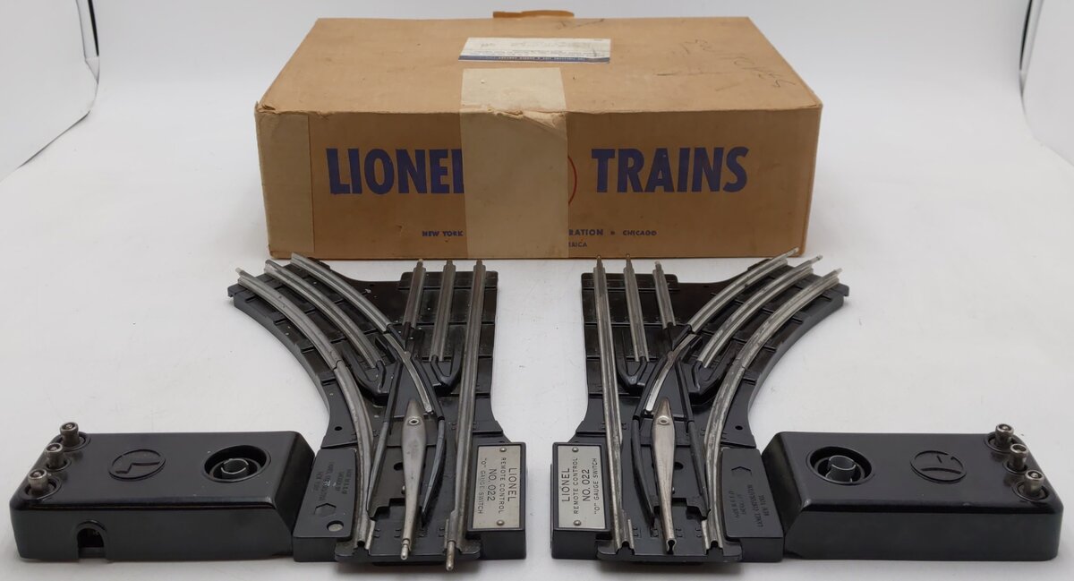 Lionel O22 O Gauge Assorted O22 Left Hand & Right Hand Remote Switches VG/Box