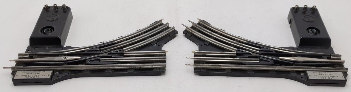 Lionel O22 O Gauge Assorted O22 Left Hand & Right Hand Remote Switches VG/Box