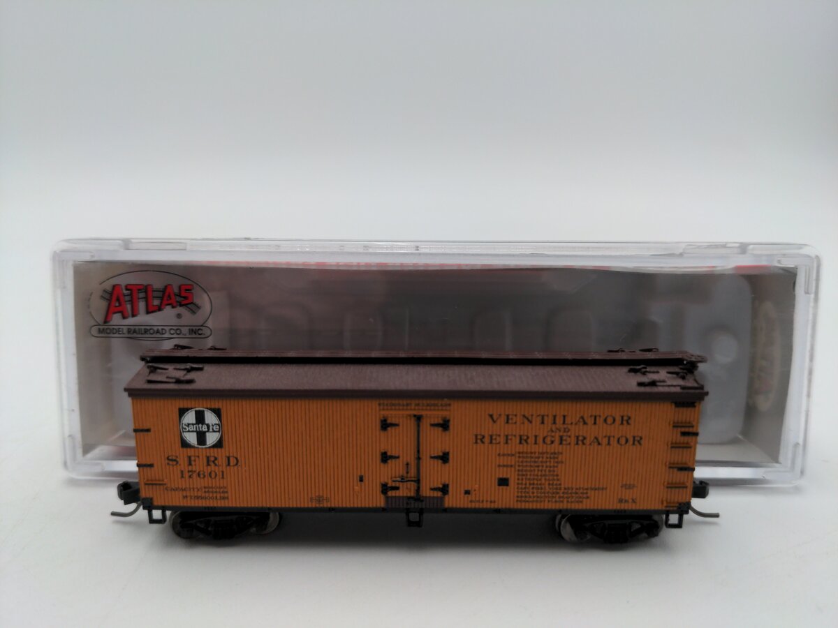Atlas 50005505 N Scale Atchison, Topeka & Santa Fe 40' Wood Reefer #17601