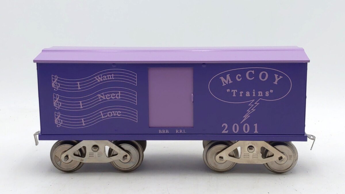 McCoy 2001 Standard Scale "I Want, I Need, I Love" Boxcar EX/Box