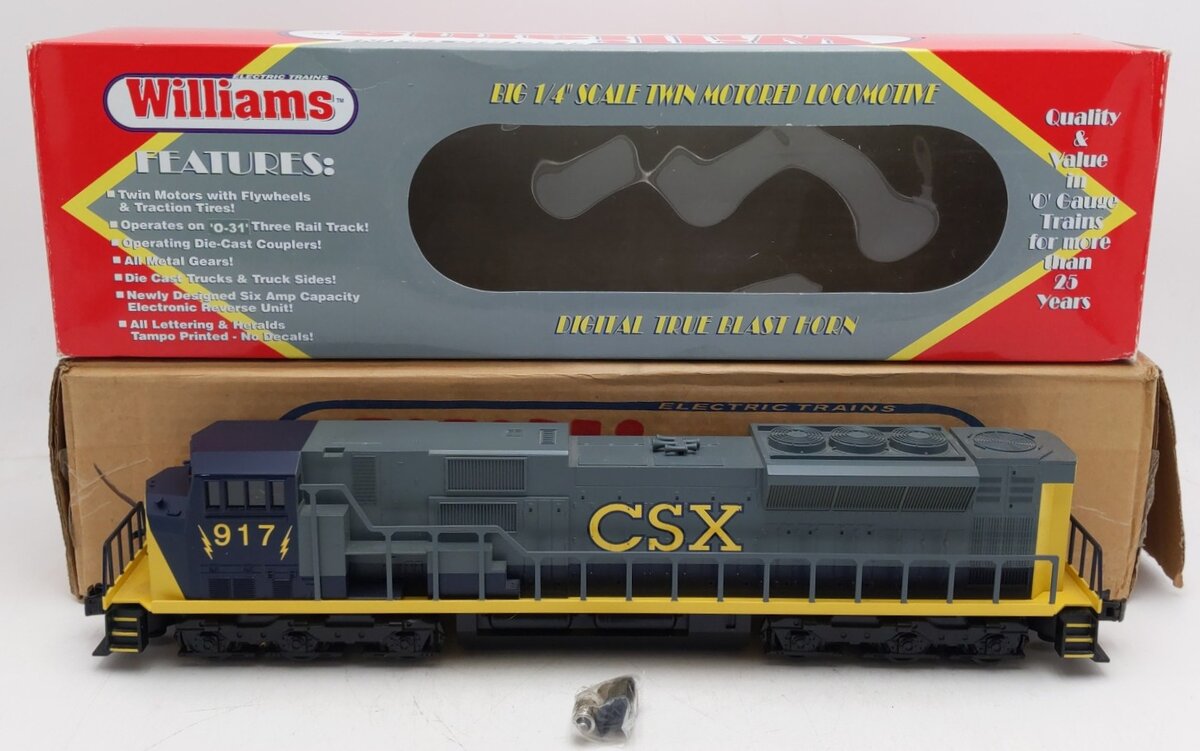 Williams SD90-201 O Gauge CSX SD-90 Diesel Locomotive #917 EX/Box