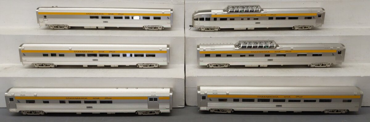 Golden Gate Depot O Aluminum C&O/Chessie Passenger Cars (Set of 6) - 2-Rail LN/Box