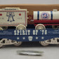 McCoy 1000-76 Standard Gauge TCA Spirit of 1976 Flatcar with Load EX/Box