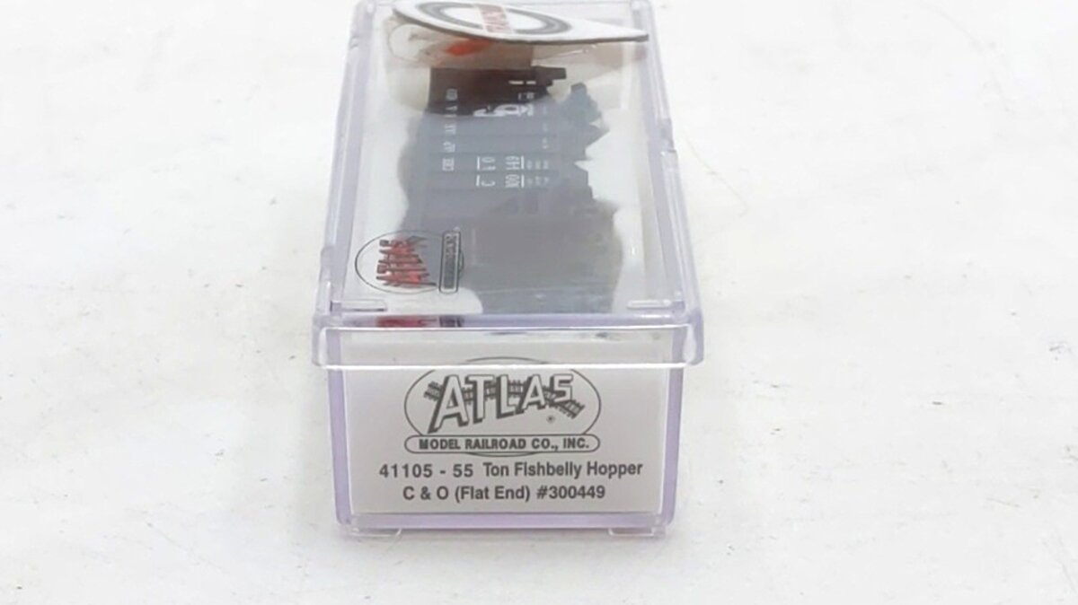 Atlas 41105 N Scale Chesapeake & Ohio 55 Ton Fishbelly Hopper #300449 NIB