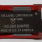 Lionel 260 Vintage O Die-Cast Bumpers (Set of 3)