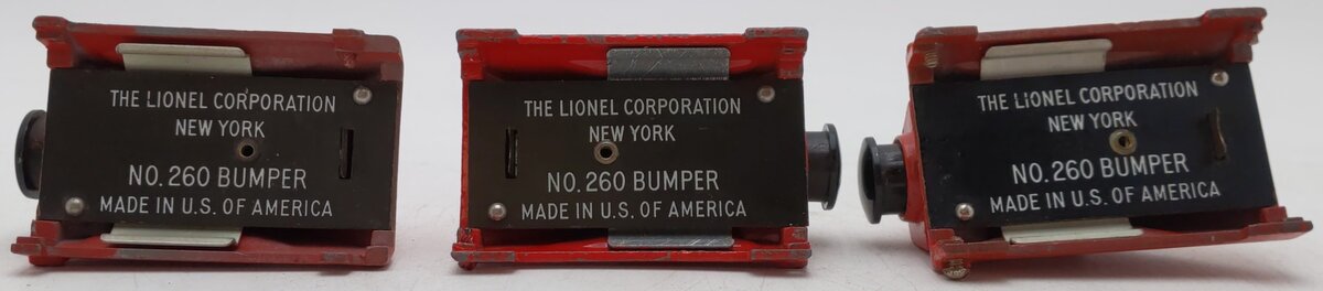 Lionel 260 Vintage O Die-Cast Bumpers (Set of 3)