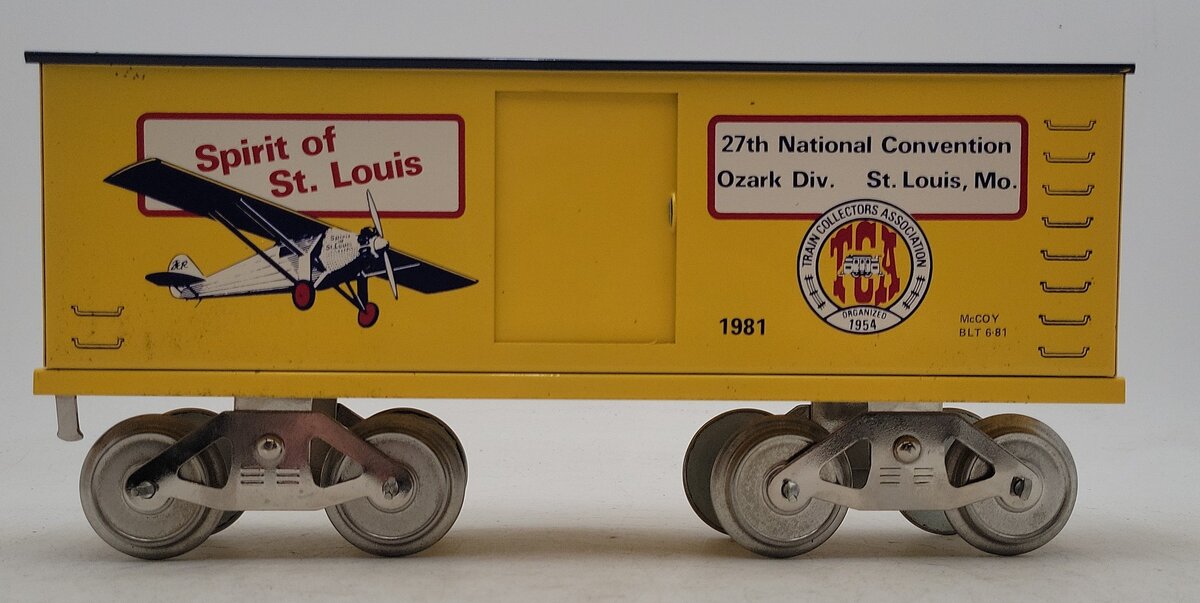 McCoy 1981 Standard Gauge Spirit of St. Louis Boxcar EX/Box