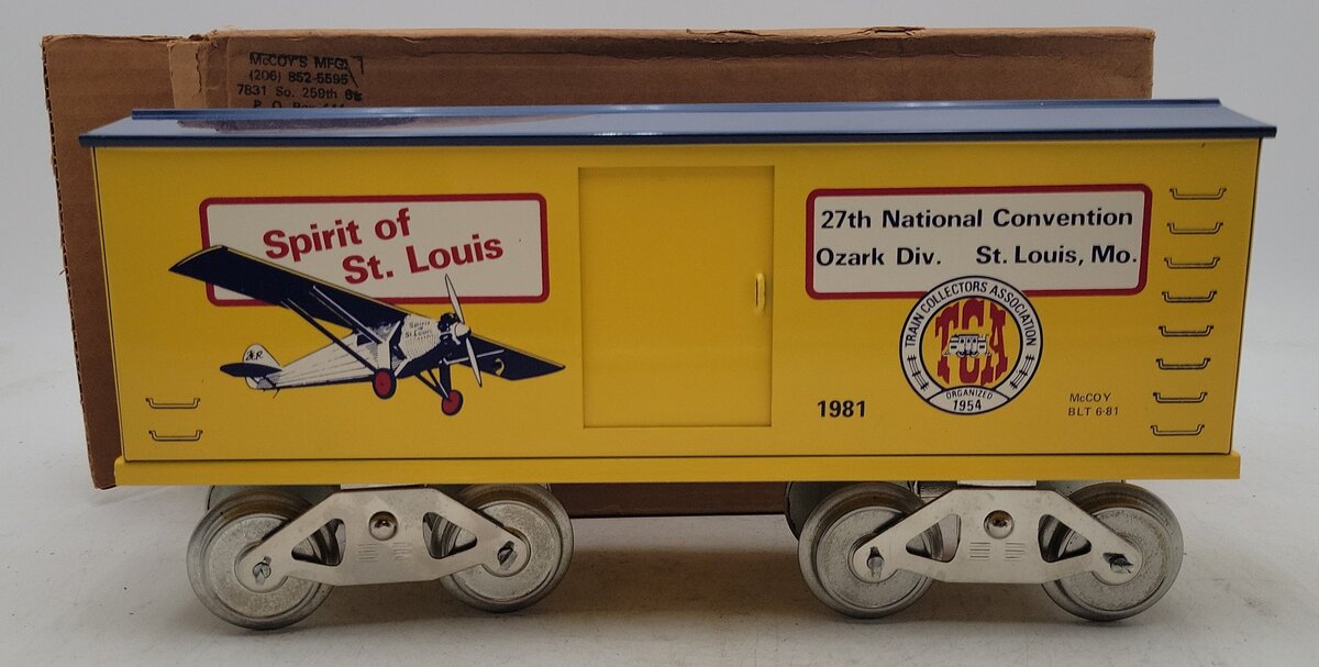 McCoy 1981 Standard Gauge Spirit of St. Louis Boxcar EX/Box