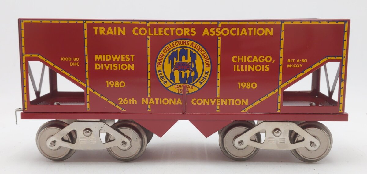 McCoy 1000-80 Standard Gauge TCA 1980 National Convention Coal Car EX/Box