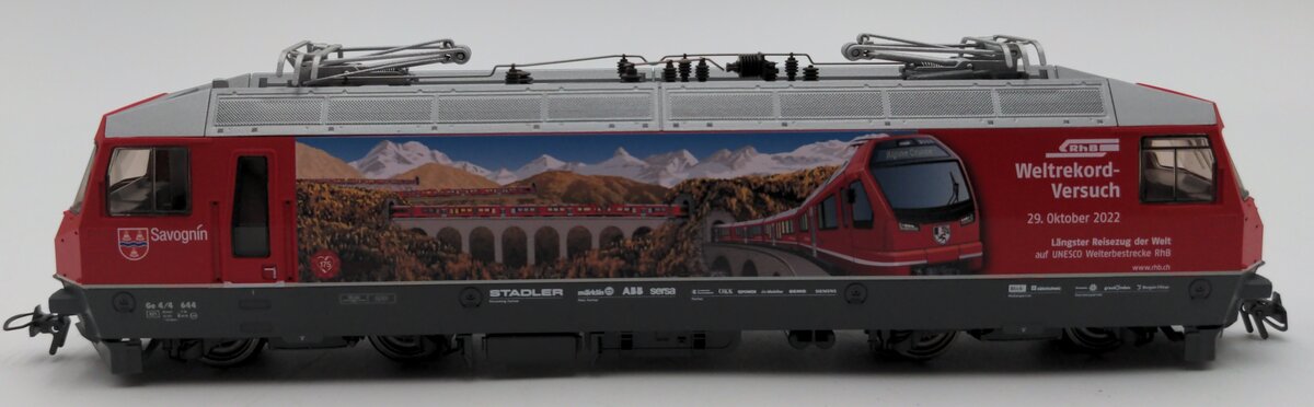 Bemo 1359 175 HOm Scale RhB "Weltrakordversuch" Electric Loco DC/DCC Sound #644 LN/Box