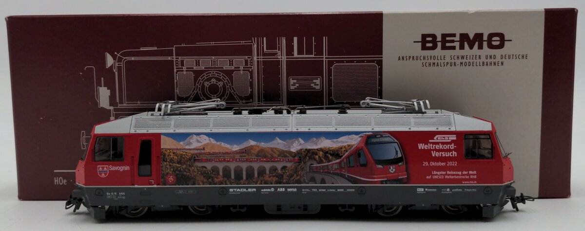 Bemo 1359 175 HOm Scale RhB "Weltrakordversuch" Electric Loco DC/DCC Sound #644 LN/Box