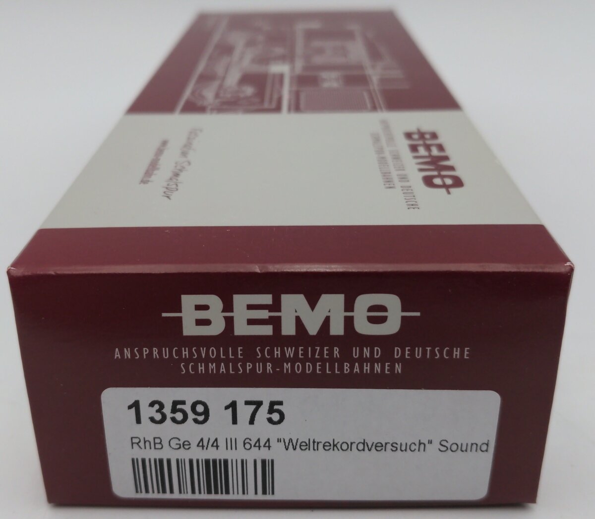 Bemo 1359 175 HOm Scale RhB "Weltrakordversuch" Electric Loco DC/DCC Sound #644 LN/Box