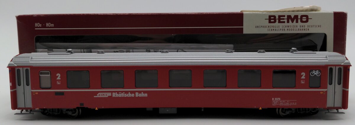 Bemo 3240 153 HOm Scale RhB Coach Car #2375 LN/Box