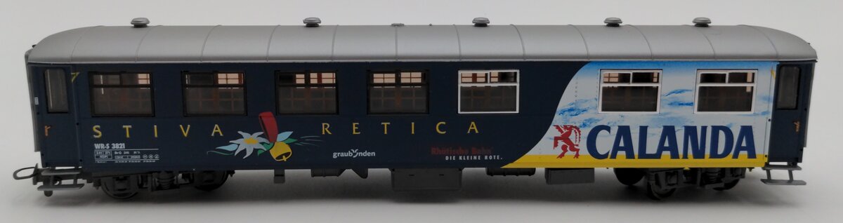 Bemo 3262 161 HOm Scale RhB Calanda Stiva Retica Coach Car #3821 LN/Box