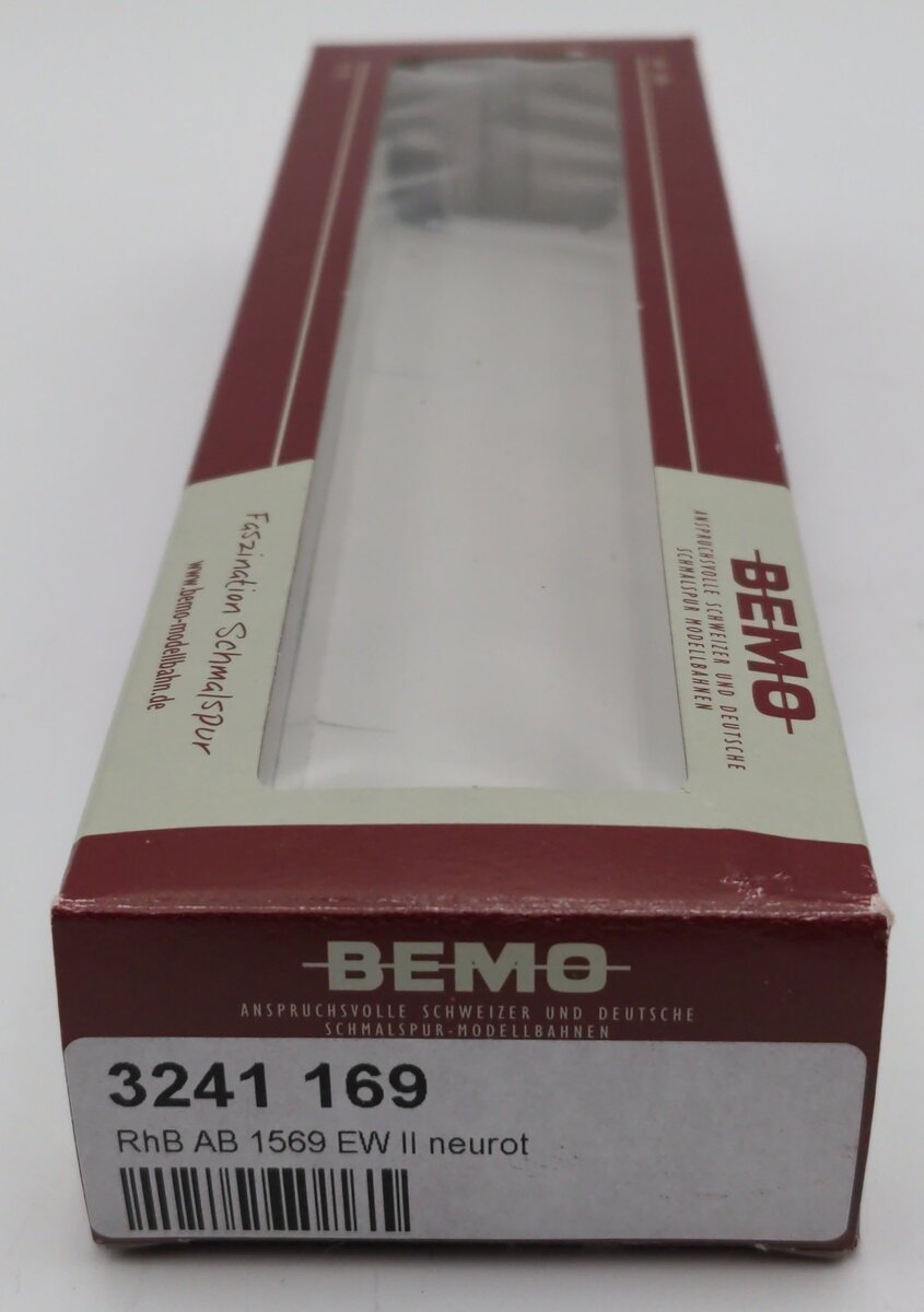 Bemo 3241 169 HOm Scale RhB Coach Car #1569 EX/Box