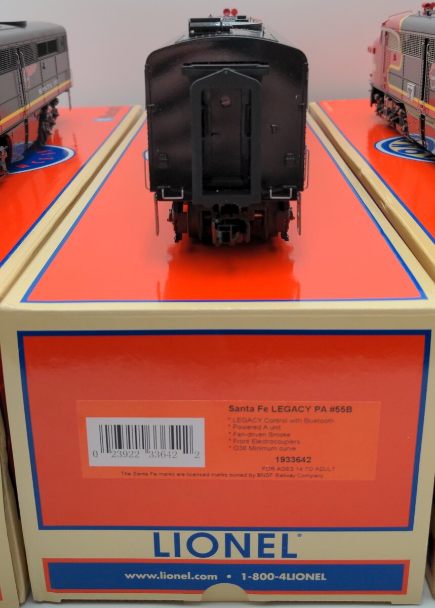 Lionel 1933640 O Santa Fe LEGACY Black Bonnet PA ALCO A-B-A Set #55 EX/Box