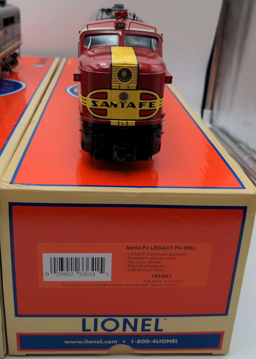 Lionel 1933640 O Santa Fe LEGACY Black Bonnet PA ALCO A-B-A Set #55 EX/Box