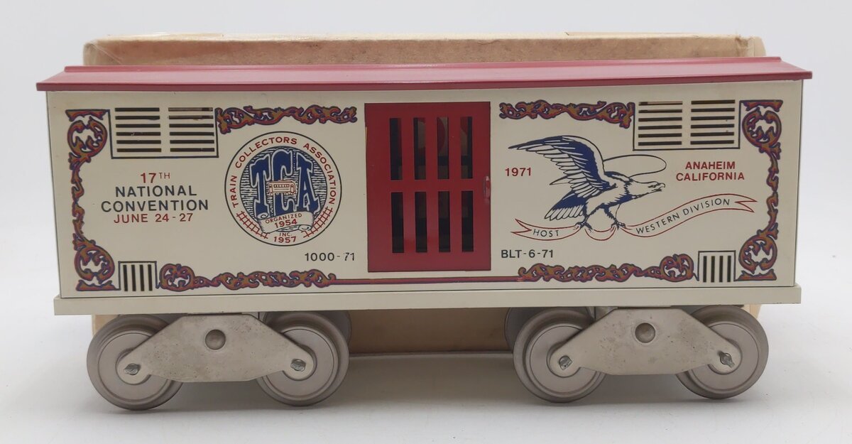 McCoy 1000-71 Standard Gauge TCA 1971 17th National Convention Boxcar VG/Box