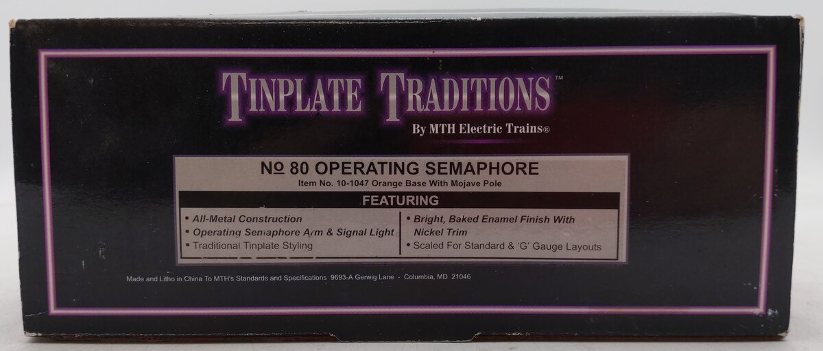 MTH 10-1047 Standard Gauge No.80 Operating Semaphore EX/Box