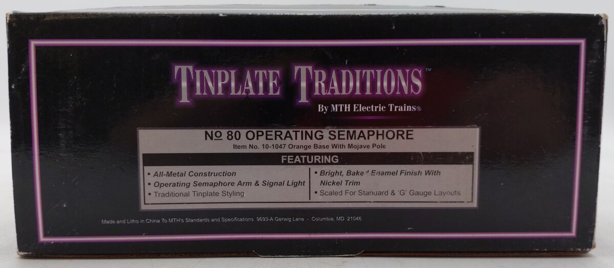 MTH 10-1047 Standard Gauge No.80 Operating Semaphore EX/Box