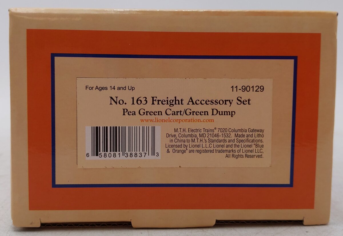 MTH 11-90129 Std. Gauge Lionel Corporation Tinplate #163 Freight Accessory Set