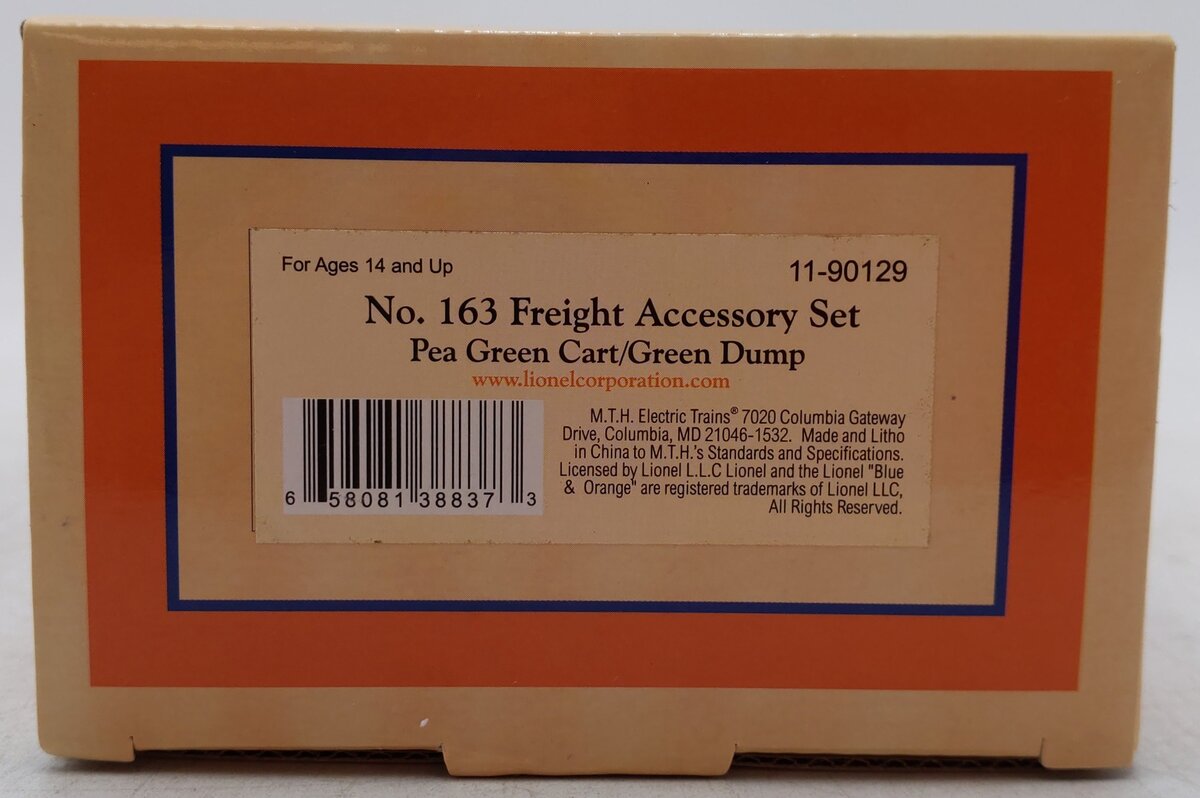 MTH 11-90129 Std. Gauge Lionel Corporation Tinplate #163 Freight Accessory Set